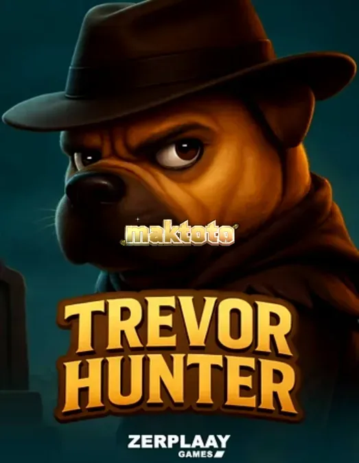 Trevor Hunter slot dengan karakter anjing Shar Pei di latar belakang pemakaman